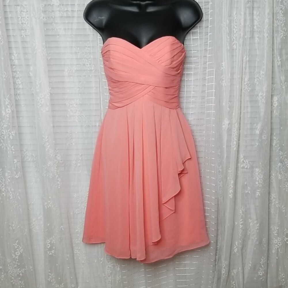 David's Bridal Style f14847 Sleeveless Bridesmaid Cocktail Party Prom Dress  Sz2